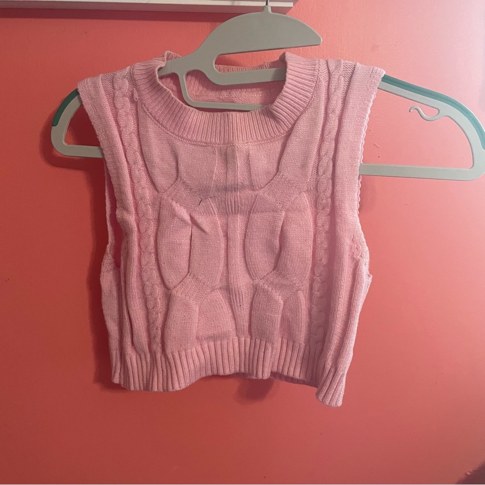 Pink sweater tank